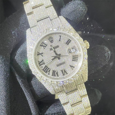 Bust Down Millionaire Moissanite Watch Rolex