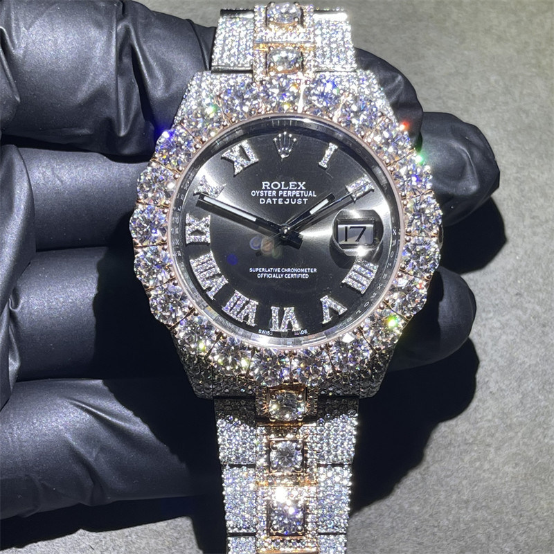 Hip Hop  Moissanite Watch G Shock  Luxury Bust Down Diamond Watch